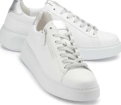 Sneaker|Schnürschuhe|Gabor Sneaker in Übergrößen Weiß