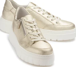 Sneaker|Schnürschuhe|Gabor Sneaker in Übergrößen Gold