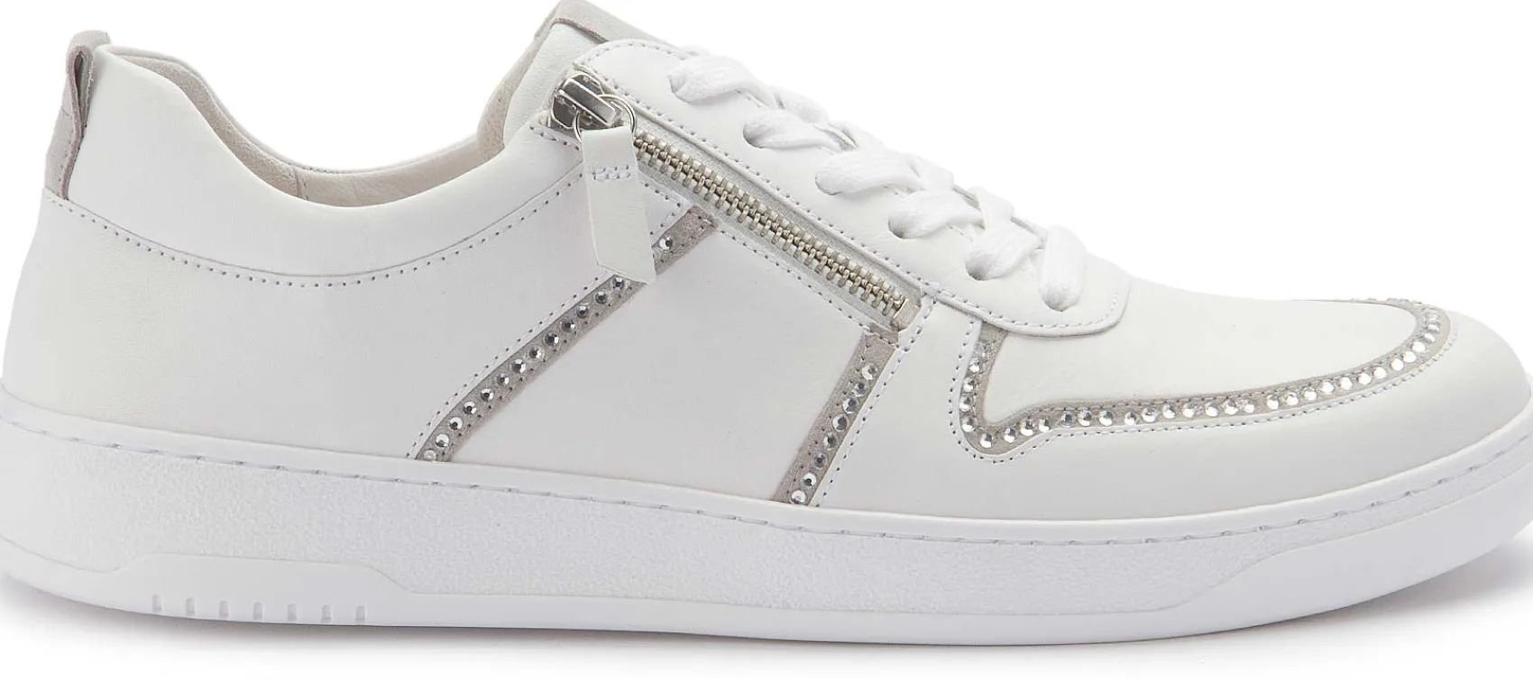 Sneaker|Schnürschuhe|Gabor Sneaker in Übergrößen Weiß