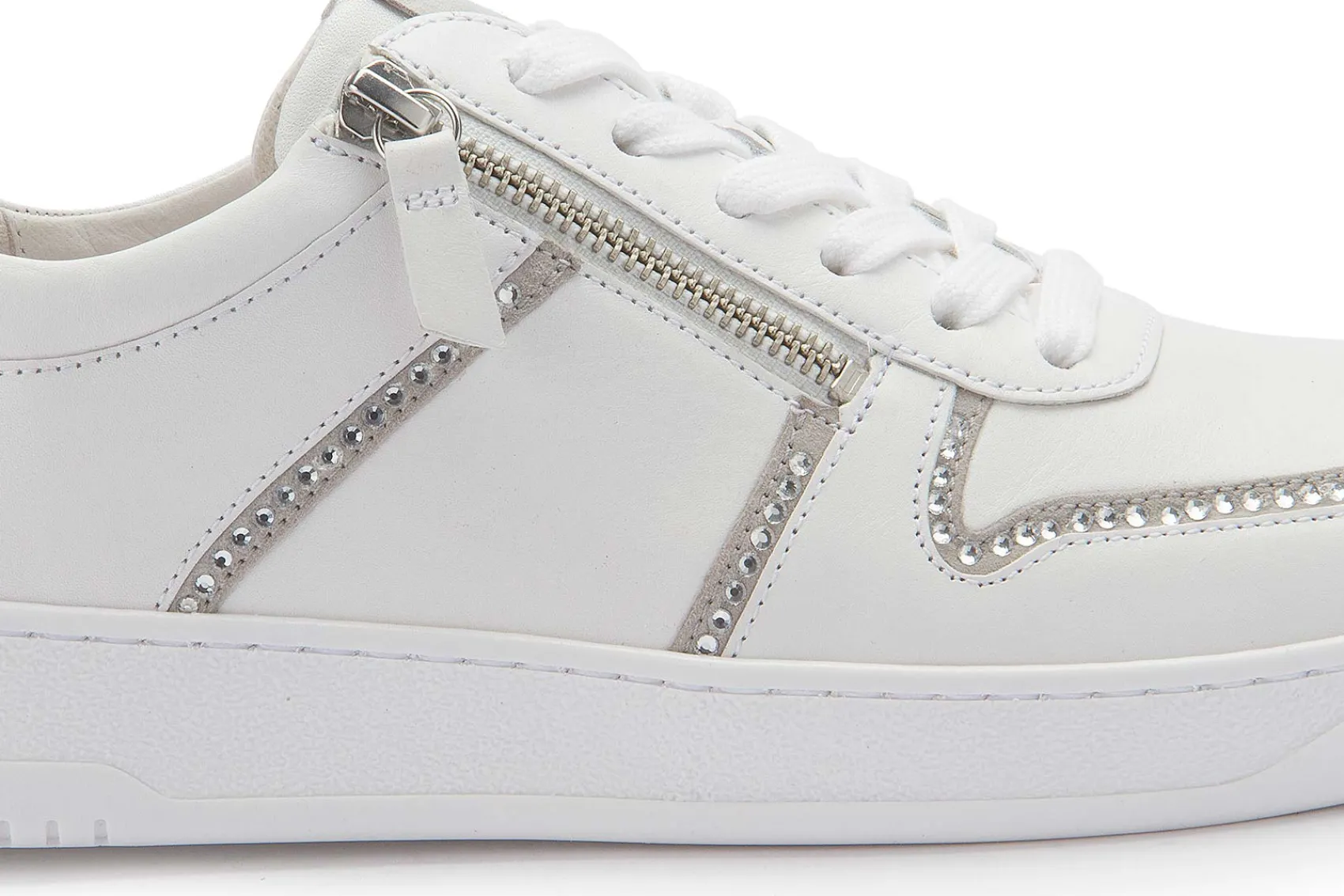 Sneaker|Schnürschuhe|Gabor Sneaker in Übergrößen Weiß