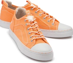Sneaker|Schnürschuhe|Mustang Damen Sneaker in Übergrößen Orange