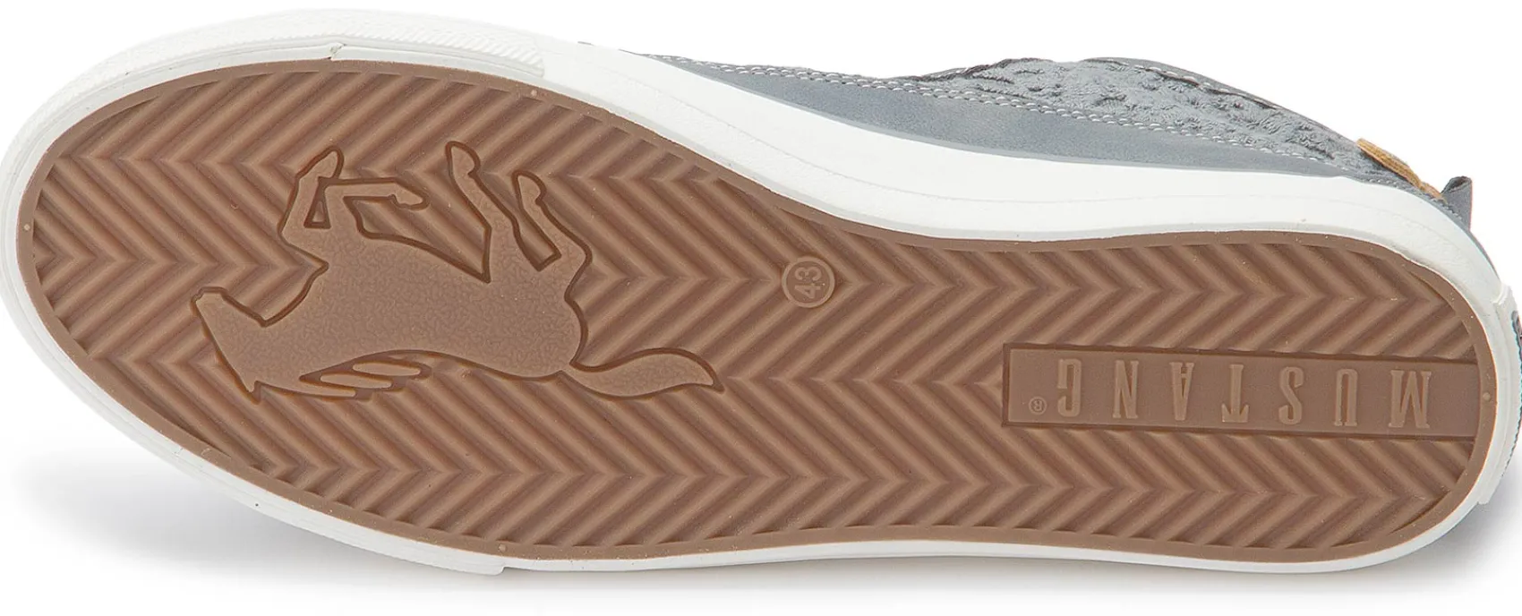 Sneaker|Schnürschuhe|Mustang Damen Sneaker in Übergrößen Grau