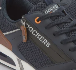 Schnürschuhe|Dockers Sneaker in Übergrößen Blau