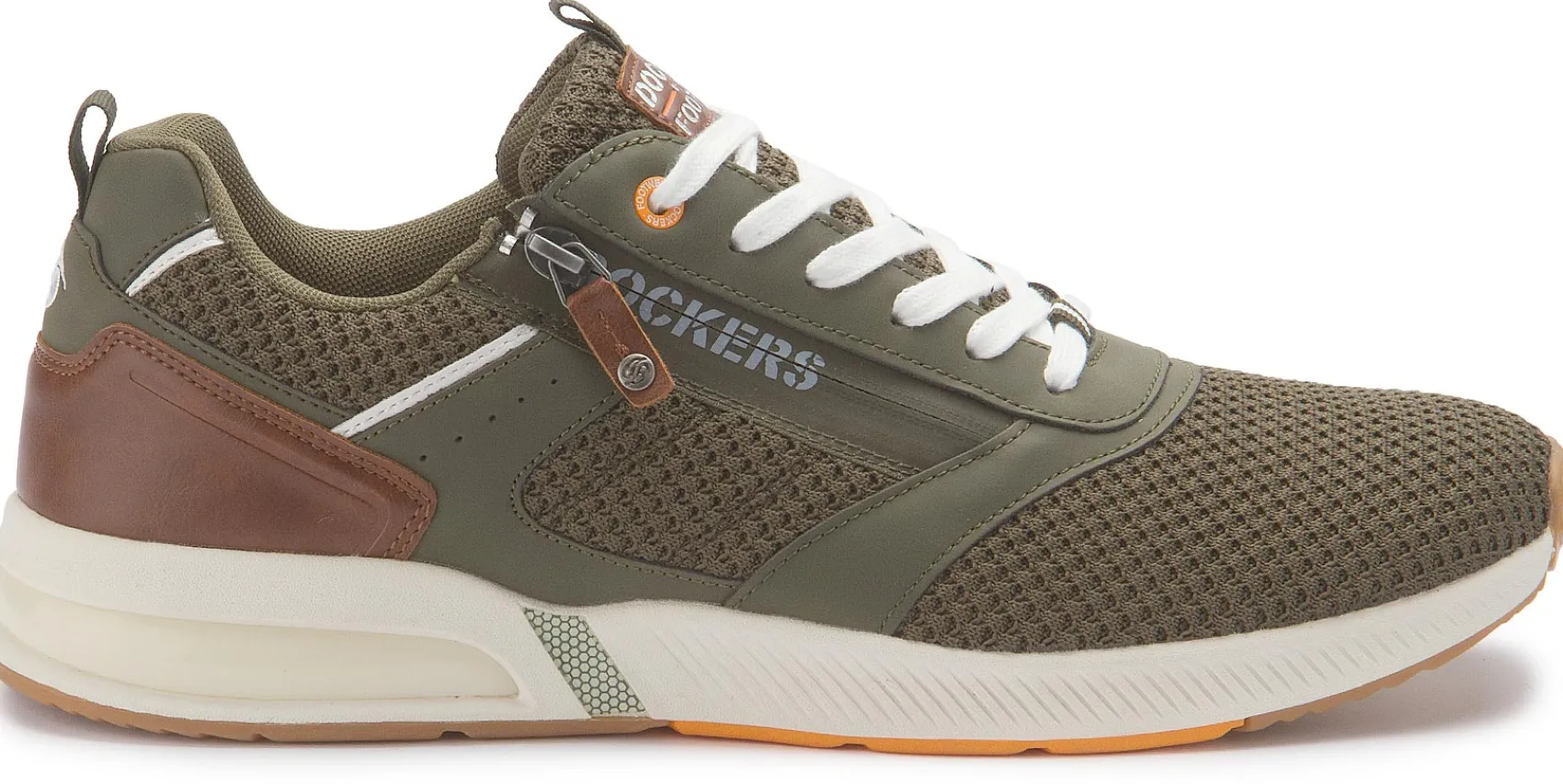 Schnürschuhe|Dockers Sneaker in Übergrößen Grün