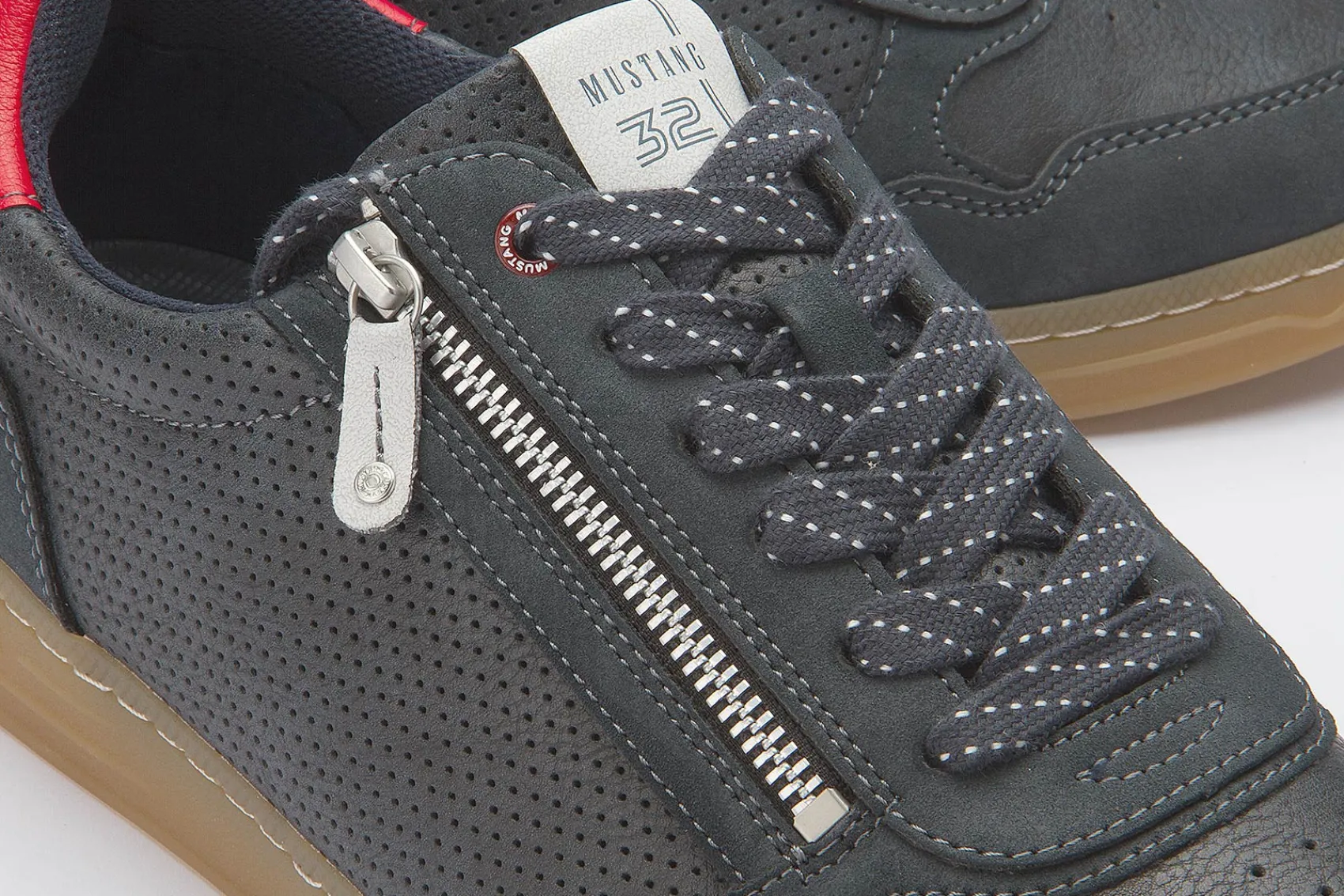 Sneaker|Schnürschuhe|Mustang Herren Sneaker in Übergrößen Blau