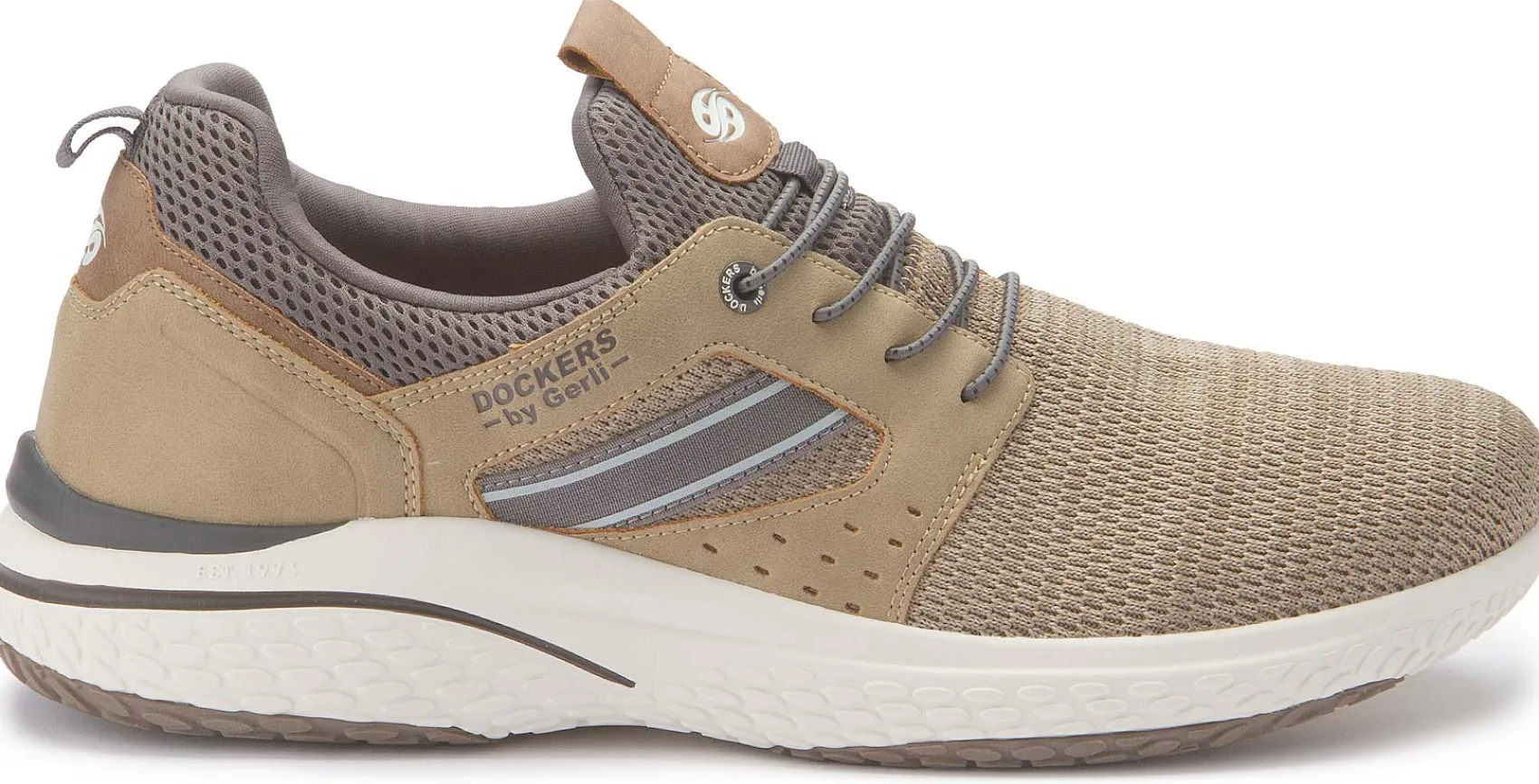 Sneaker|Schnürschuhe|Dockers Sneaker in Übergrößen Beige