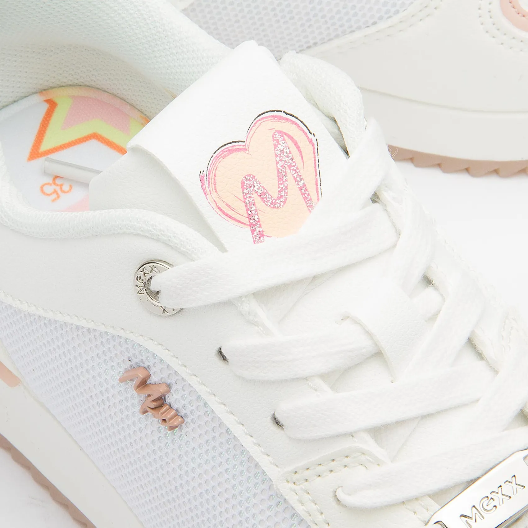 Sneaker|Schnürschuhe|Mexx Sneaker in Untergrößen Weiß