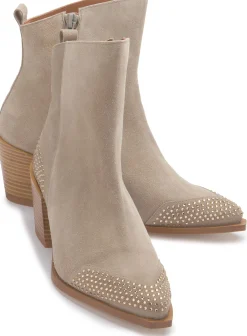 Stiefeletten|Horsch Schuhe Stiefelette in Übergrößen Beige