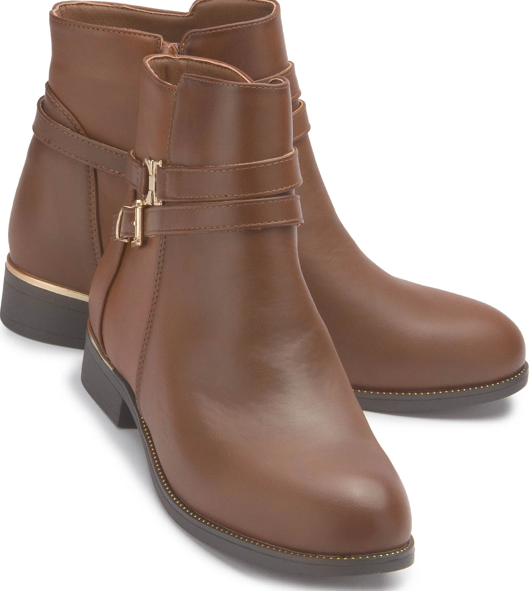 Stiefeletten|Fitters Stiefelette in Übergrößen Braun