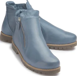 Stiefeletten|Horsch Schuhe Stiefelette in Übergrößen Blau