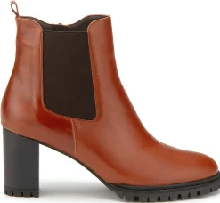Stiefeletten|Horsch Schuhe Stiefelette in Übergrößen Braun