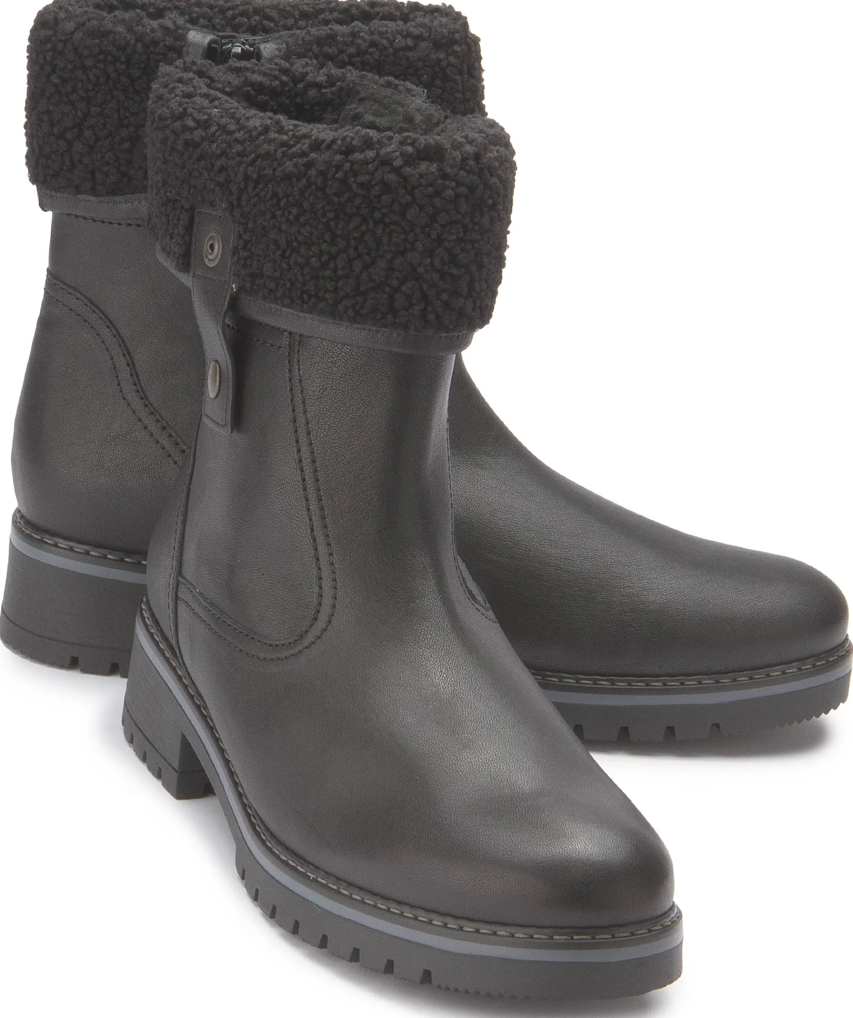 Stiefeletten|Boots|Gabor Stiefelette in Übergrößen Schwarz