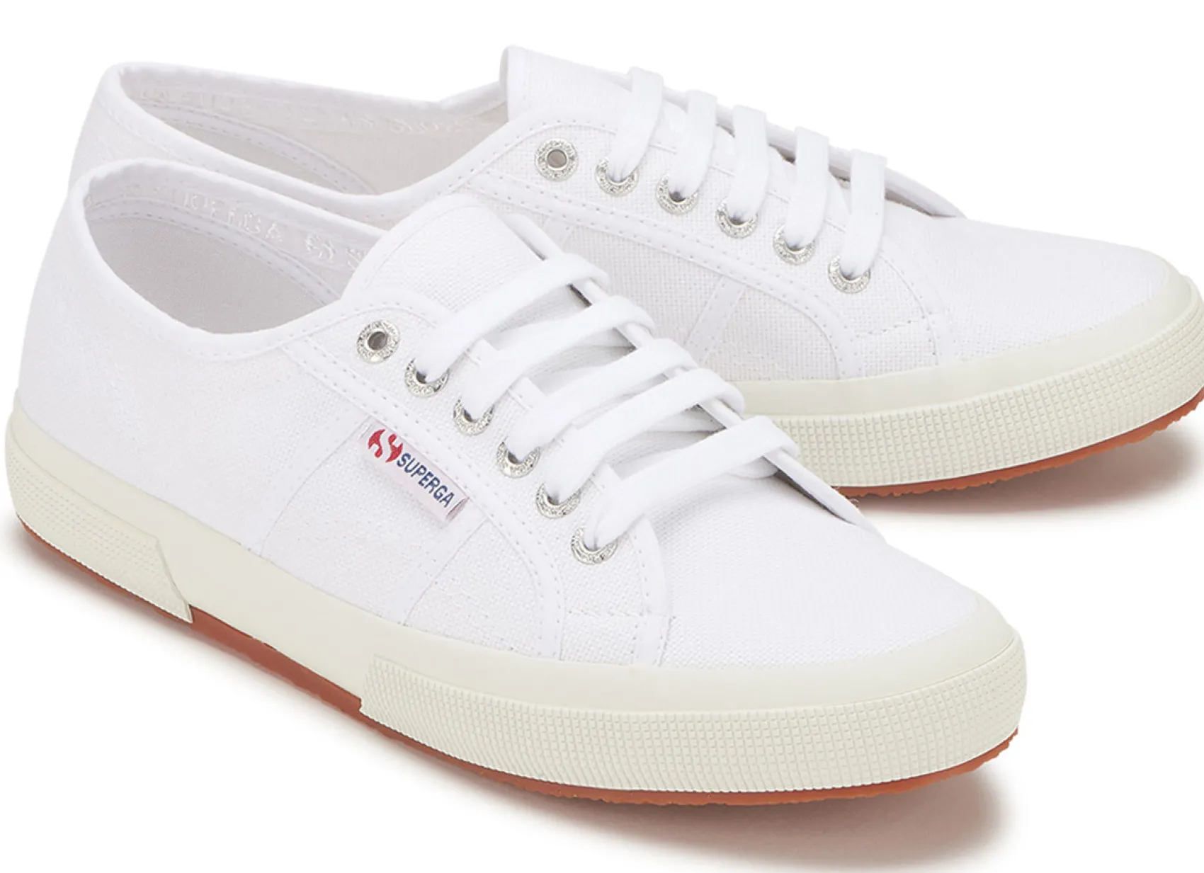 Sneaker|Schnürschuhe|superga Sneaker in Übergrößen Weiß