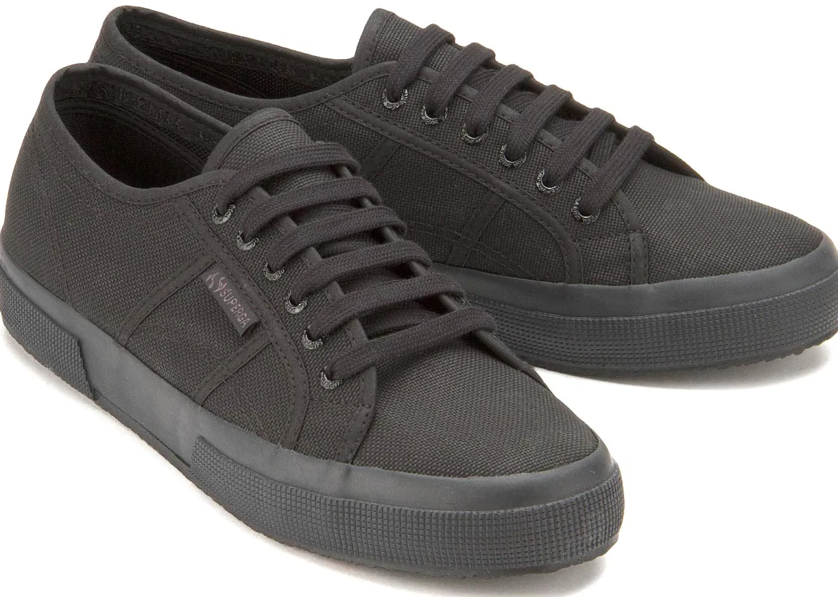 Sneaker|Schnürschuhe|superga Sneaker in Übergrößen Schwarz