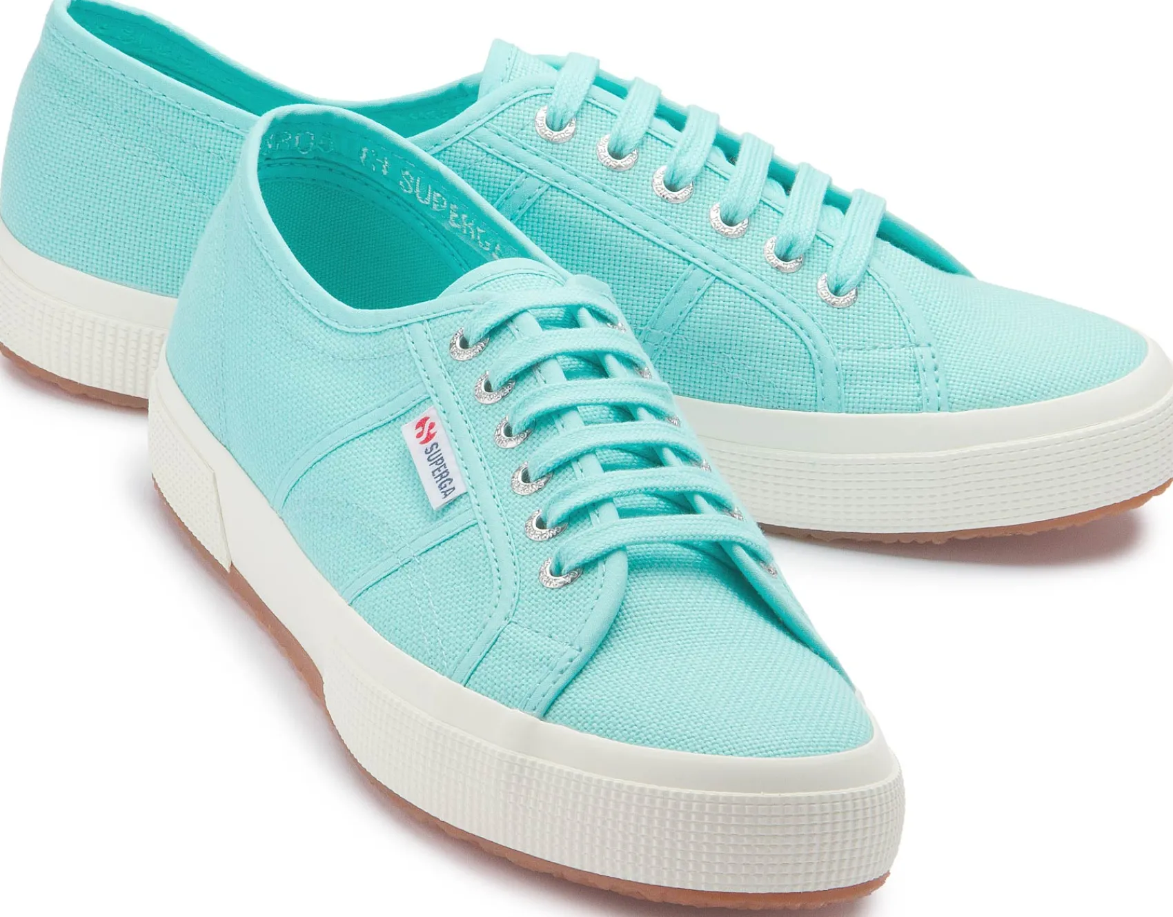 Sneaker|Schnürschuhe|superga Sneaker in Übergrößen Türkis