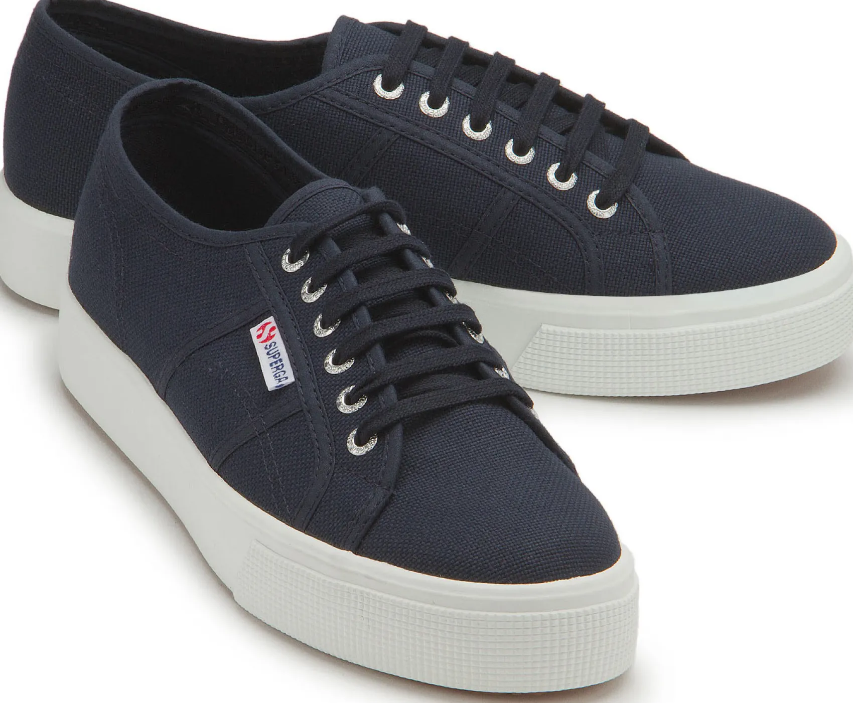 Sneaker|Schnürschuhe|superga Sneaker in Übergrößen Blau