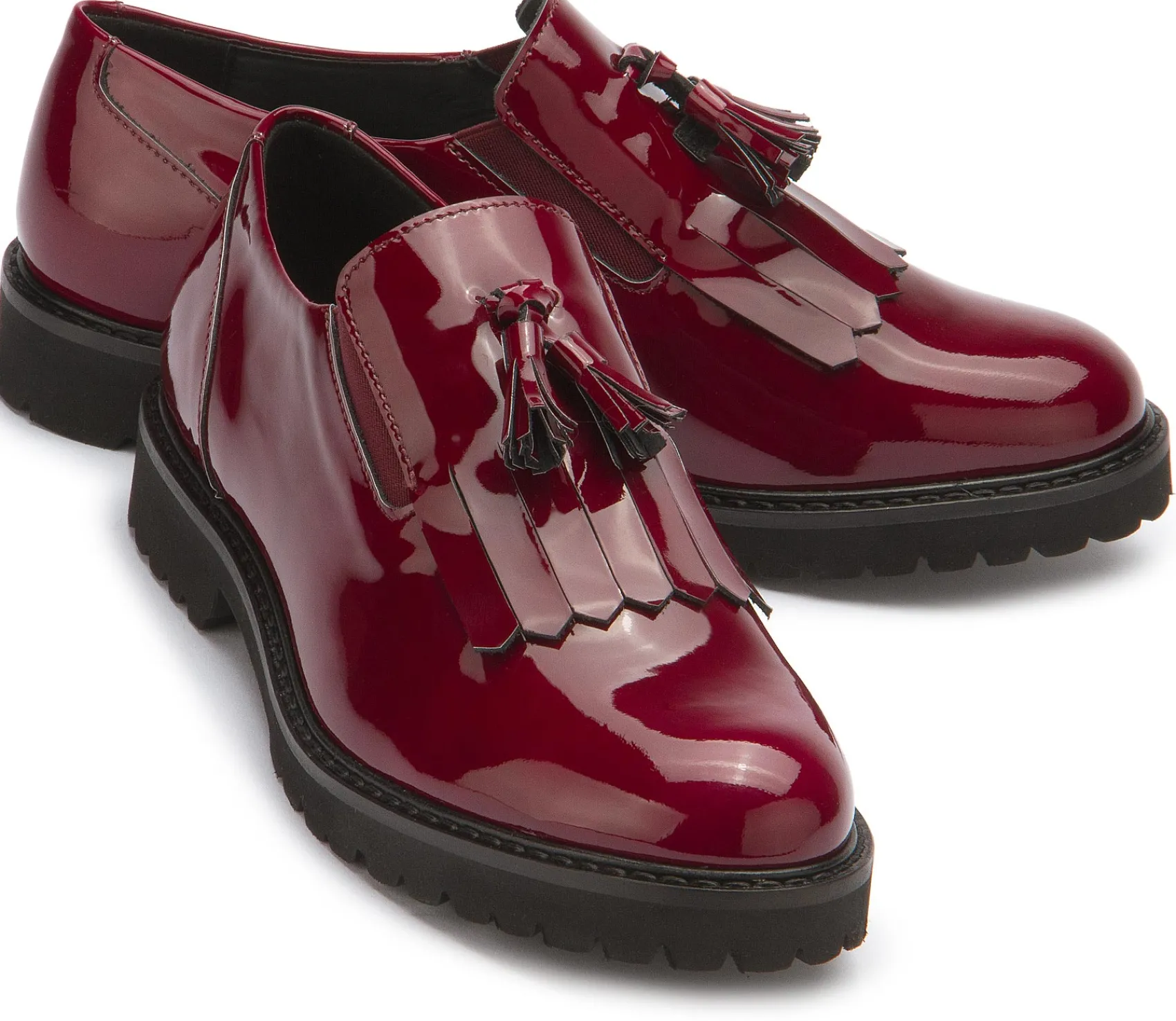 Slipper|Horsch Schuhe Tassel Loafer in Untergrößen Rot