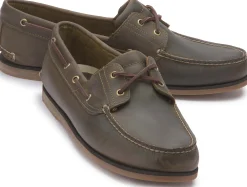 Schnürschuhe|Bootsschuhe|timberland Bootsschuh in Übergrößen Grün