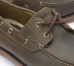 Schnürschuhe|Bootsschuhe|timberland Bootsschuh in Übergrößen Grün