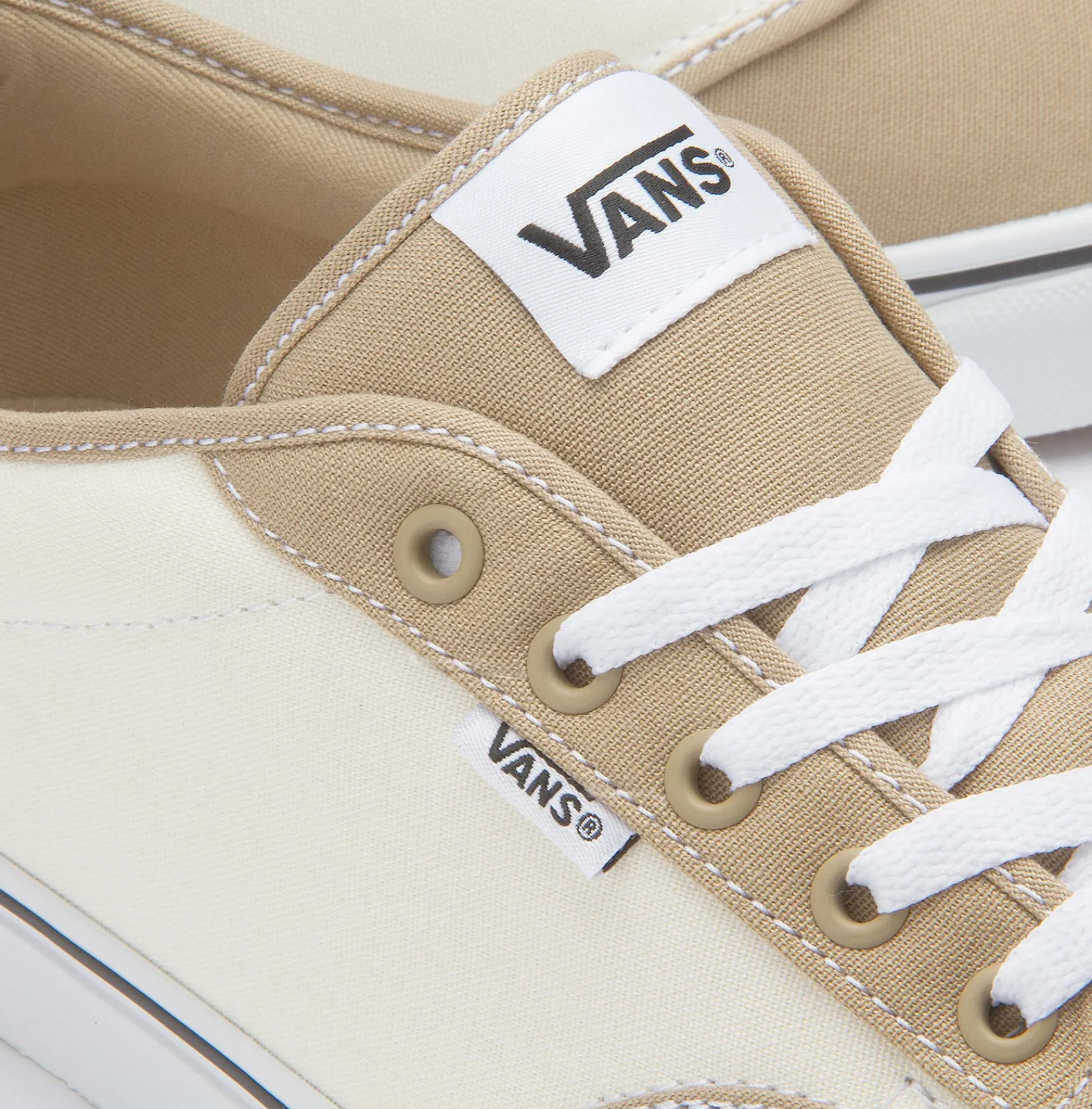Sneaker|Leinenschuhe|vans Sneaker in Übergrößen Beige