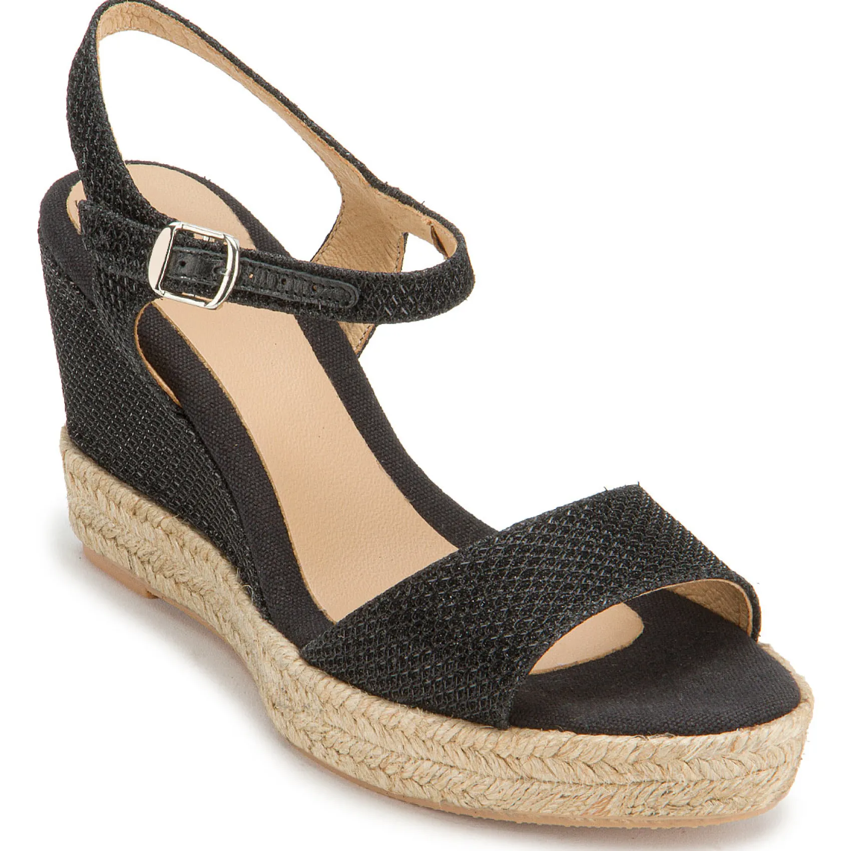 Espadrilles|Sandalen|Horsch Schuhe Wedges in Untergrößen Schwarz