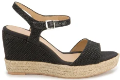 Espadrilles|Sandalen|Horsch Schuhe Wedges in Untergrößen Schwarz