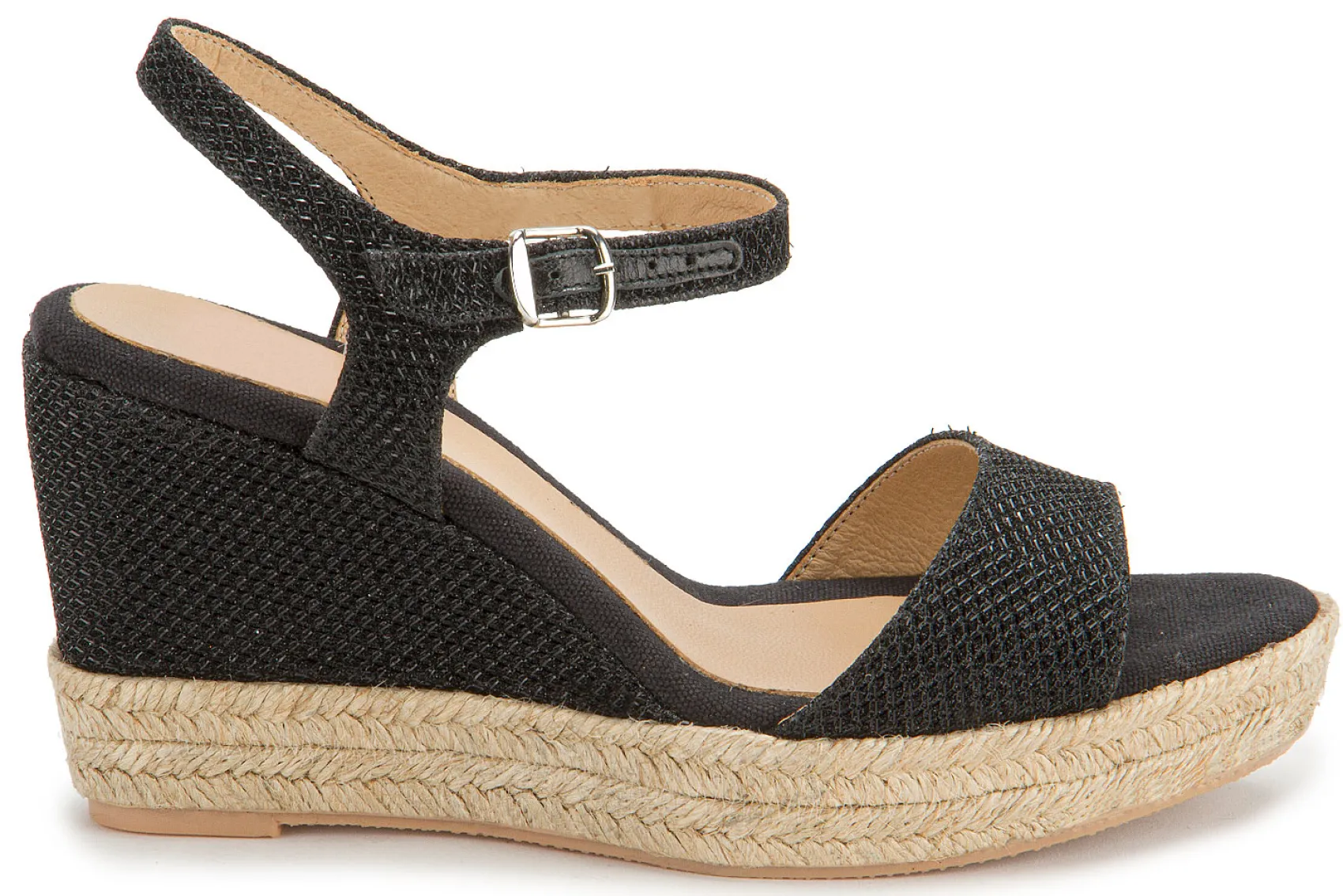 Espadrilles|Sandalen|Horsch Schuhe Wedges in Untergrößen Schwarz