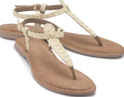 Zehentrenner|Sandalen|Horsch Schuhe Zehentrenner in Übergrößen Beige
