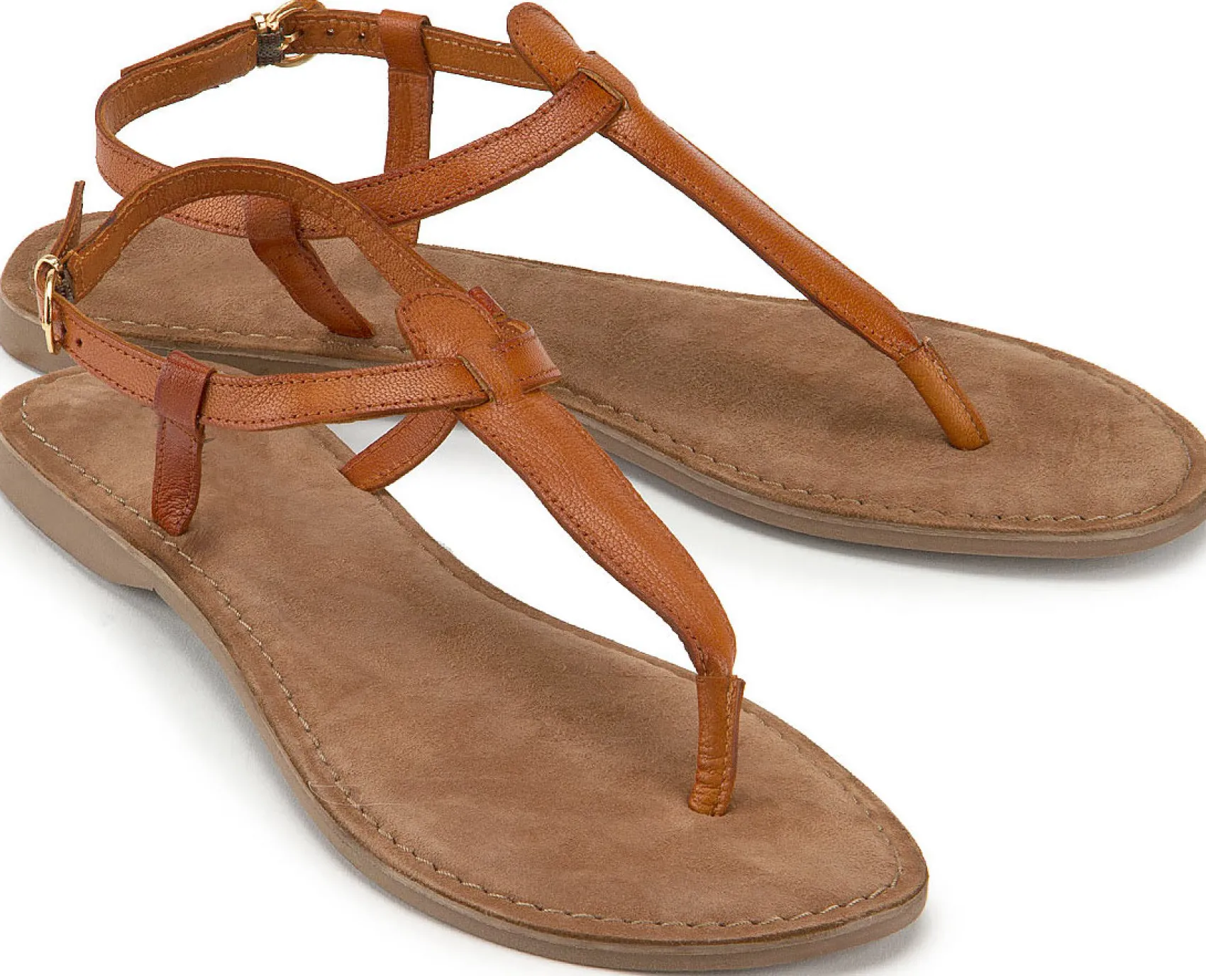 Zehentrenner|Sandalen|Horsch Schuhe Zehentrenner in Übergrößen Braun