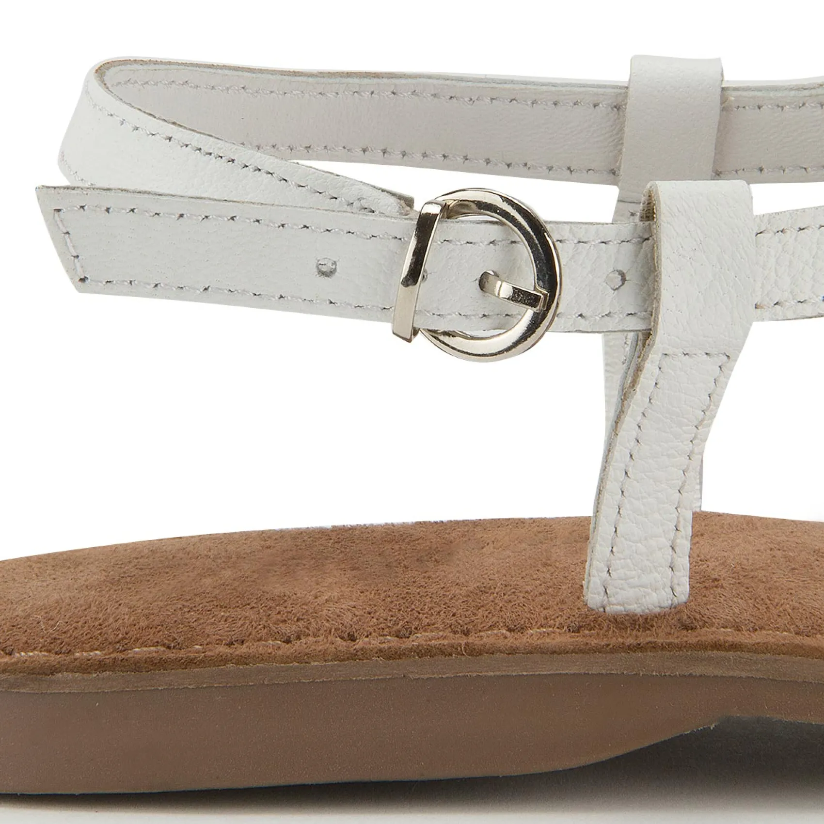 Zehentrenner|Sandalen|Horsch Schuhe Zehentrenner in Übergrößen Weiß