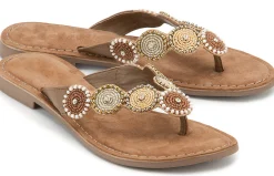 Zehentrenner|Sandalen|Horsch Schuhe Zehentrenner in Übergrößen Braun