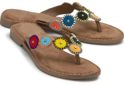 Zehentrenner|Sandalen|Horsch Schuhe Zehentrenner in Übergrößen Multicolor