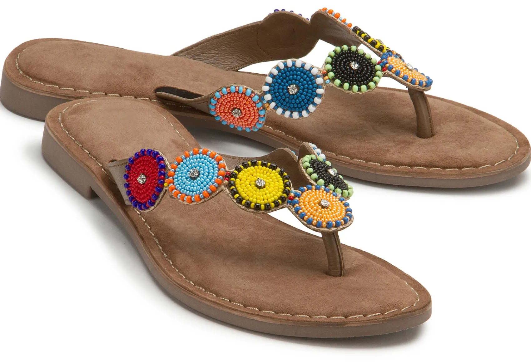 Zehentrenner|Sandalen|Horsch Schuhe Zehentrenner in Übergrößen Multicolor
