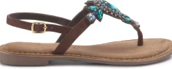 Zehentrenner|Sandalen|Horsch Schuhe Zehentrenner in Übergrößen Braun