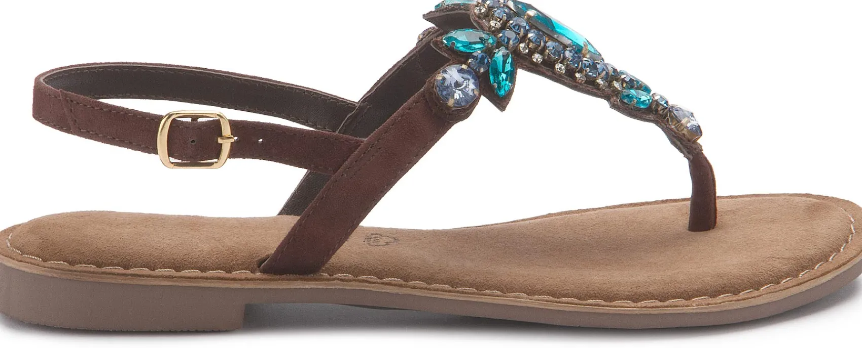 Zehentrenner|Sandalen|Horsch Schuhe Zehentrenner in Übergrößen Braun