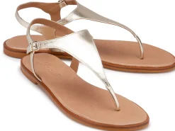 Zehentrenner|Sandalen|Horsch Schuhe Zehentrenner in Übergrößen Gold