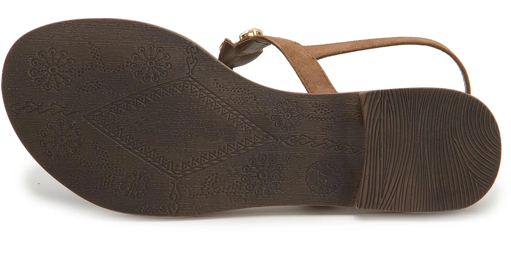 Zehentrenner|Sandalen|Horsch Schuhe Zehentrenner in Übergrößen Braun