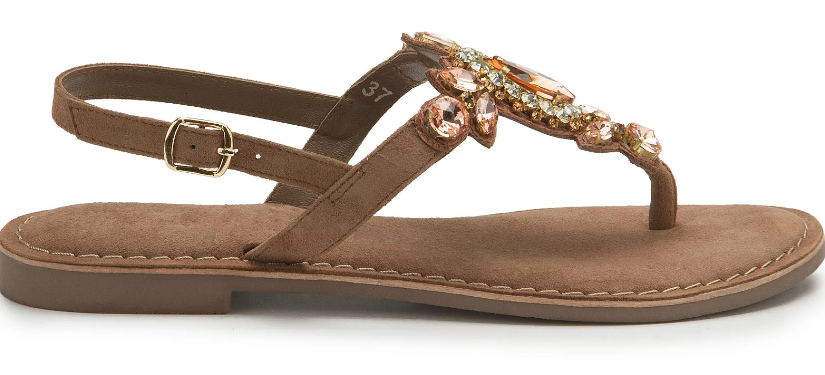 Zehentrenner|Sandalen|Horsch Schuhe Zehentrenner in Übergrößen Braun