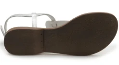 Zehentrenner|Sandalen|Horsch Schuhe Zehentrenner in Übergrößen Silber