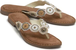Zehentrenner|Sandalen|Horsch Schuhe Zehentrenner in Übergrößen Weiß