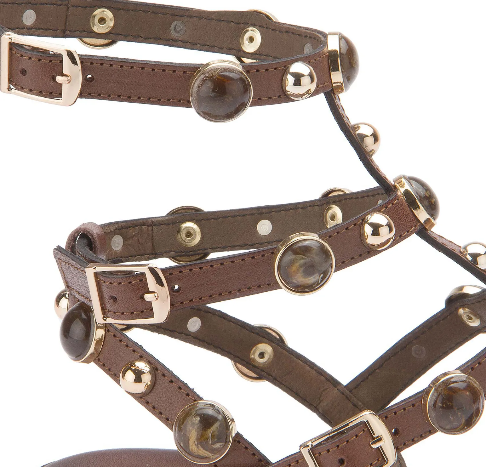 Zehentrenner|Sandalen|Kotris Zehentrenner in Übergrößen Braun