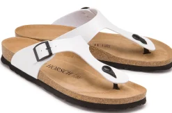 Zehentrenner|Sandalen|Horsch Schuhe Zehentrenner in Übergrößen Weiß