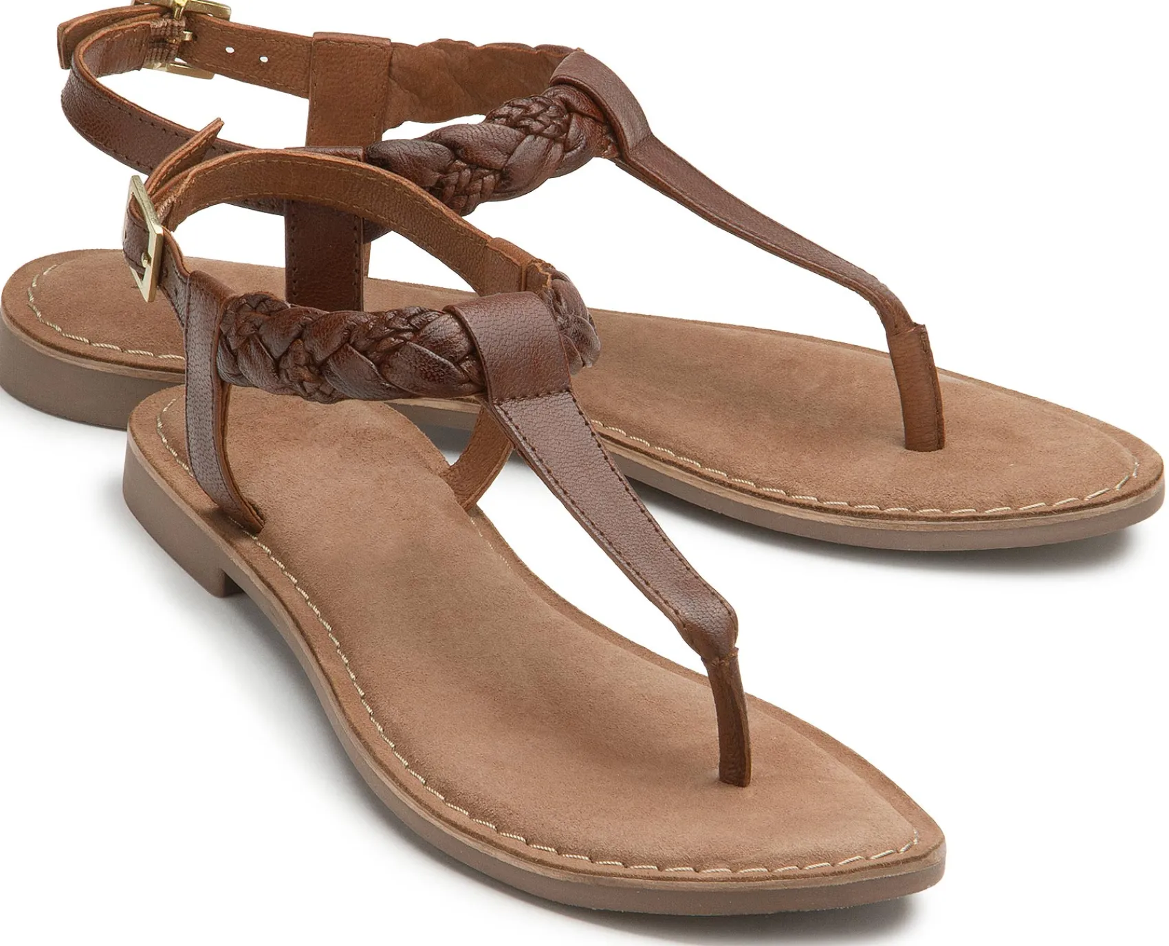 Zehentrenner|Sandalen|Horsch Schuhe Zehentrenner in Untergrößen Braun