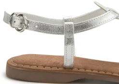 Zehentrenner|Sandalen|Horsch Schuhe Zehentrenner in Untergrößen Silber