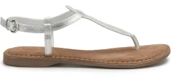 Zehentrenner|Sandalen|Horsch Schuhe Zehentrenner in Untergrößen Silber
