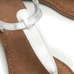 Zehentrenner|Sandalen|Horsch Schuhe Zehentrenner in Untergrößen Silber