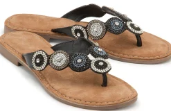 Zehentrenner|Sandalen|Horsch Schuhe Zehentrenner in Untergrößen Schwarz
