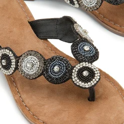 Zehentrenner|Sandalen|Horsch Schuhe Zehentrenner in Untergrößen Schwarz