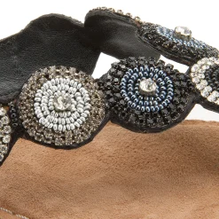 Zehentrenner|Sandalen|Horsch Schuhe Zehentrenner in Untergrößen Schwarz