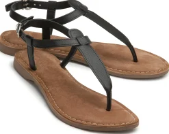 Zehentrenner|Sandalen|Horsch Schuhe Zehentrenner in Untergrößen Schwarz